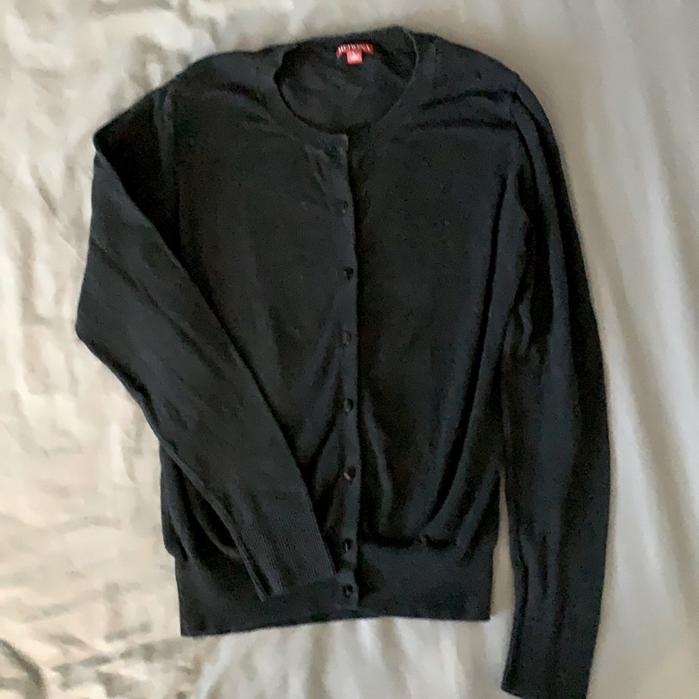 Merona black button up cotton cardigan